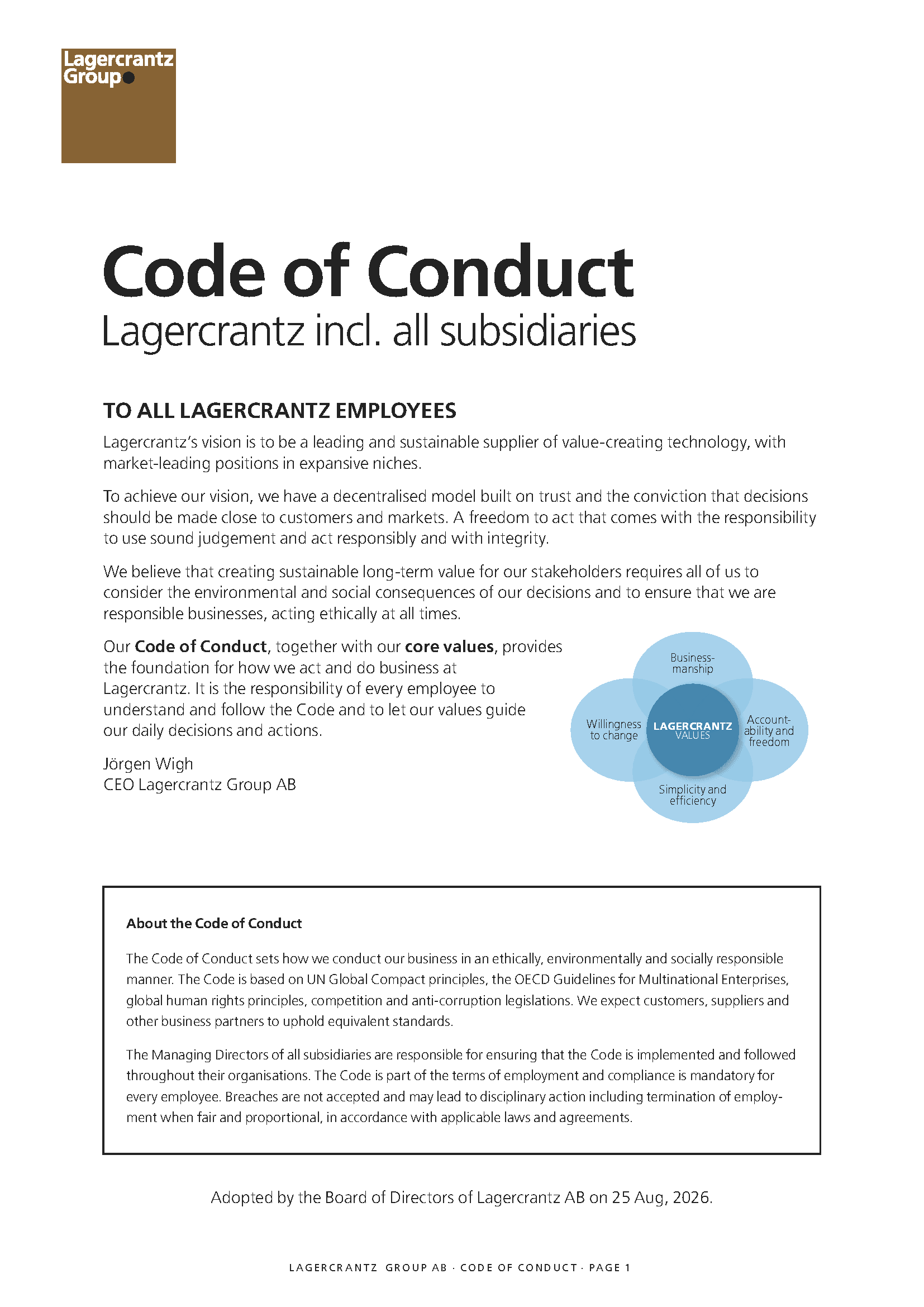 Code Of Conduct